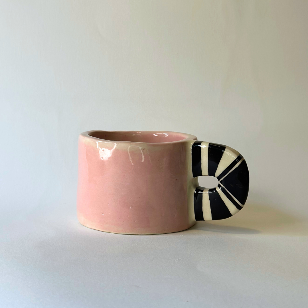 Minimal Collection - Pink with Stripes Cup