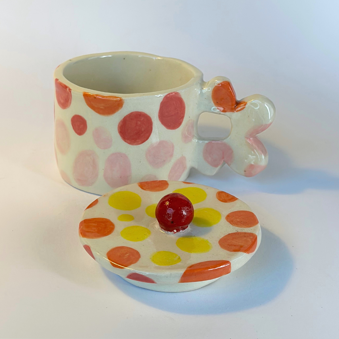 Spring Collection - Colorful Dots Cup with Lid