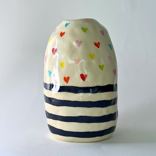 Hearts Collection - Colorful Hearts Vase