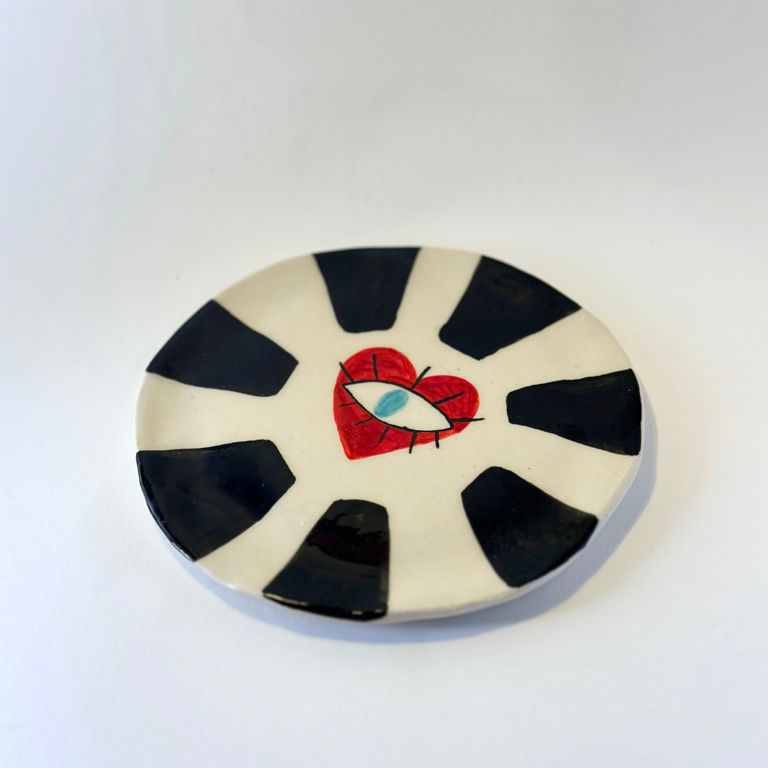 Hearts Collection - Striped Small Plate