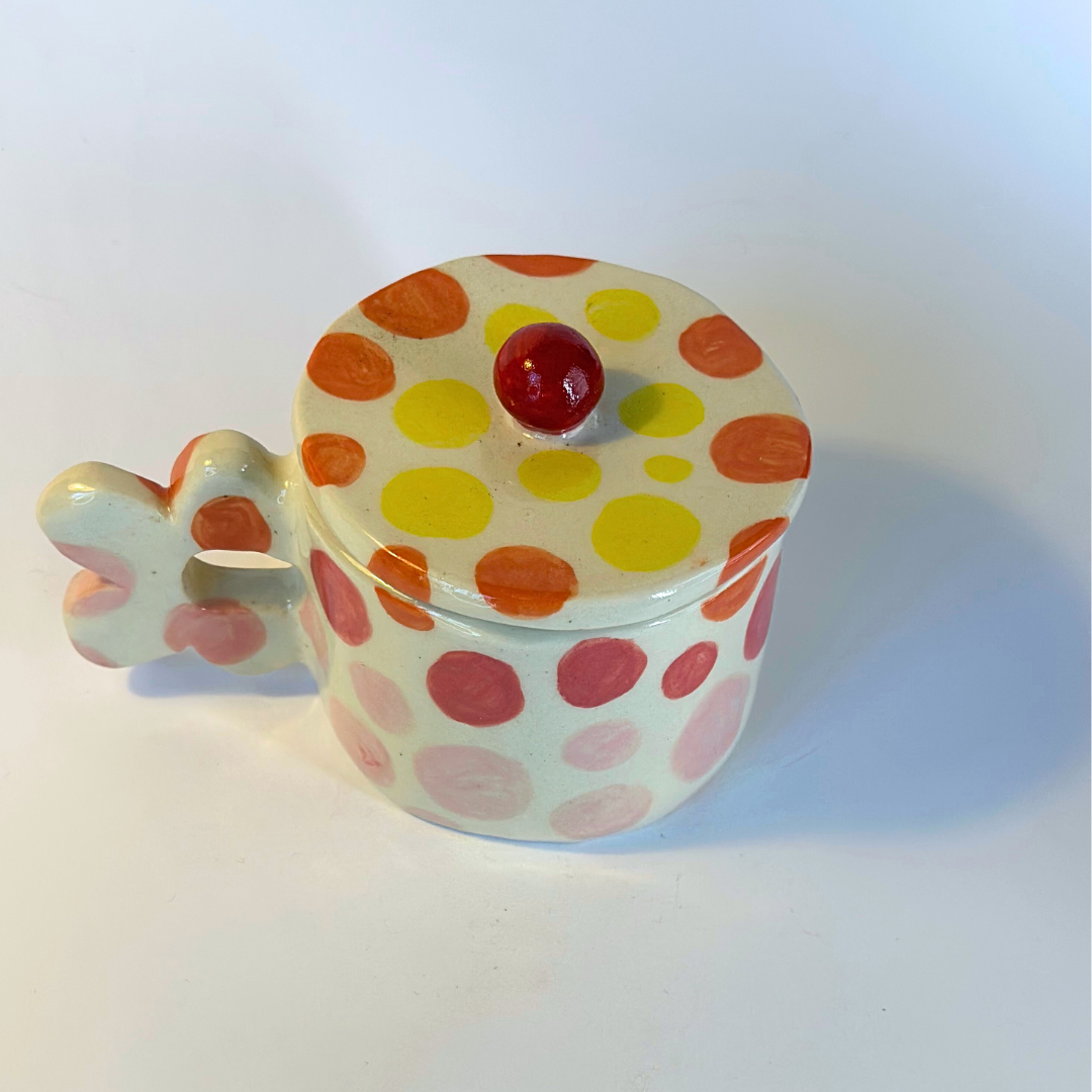 Spring Collection - Colorful Dots Cup with Lid