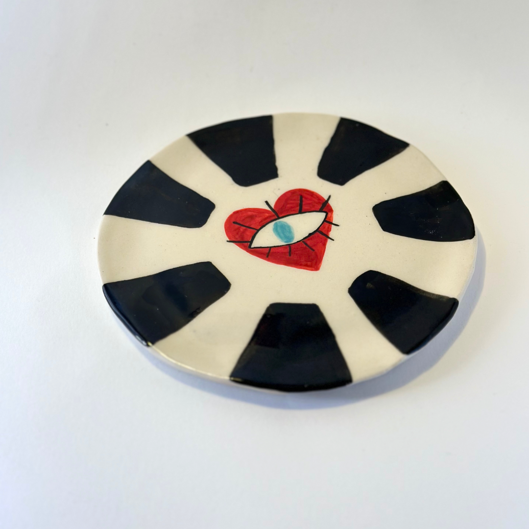 Hearts Collection - Striped Small Plate