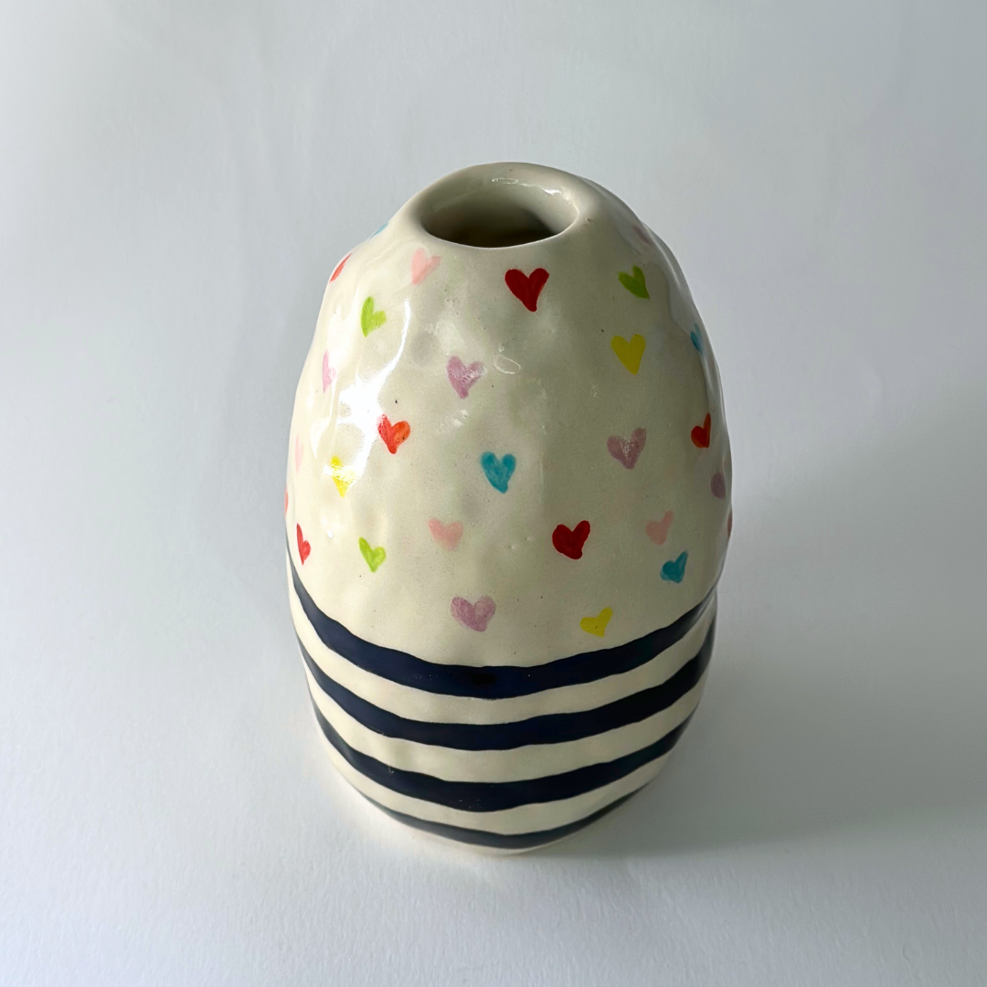 Hearts Collection - Colorful Hearts Vase