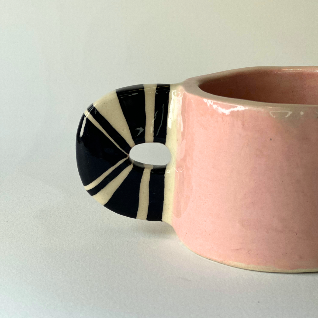 Minimal Collection - Pink with Stripes Cup