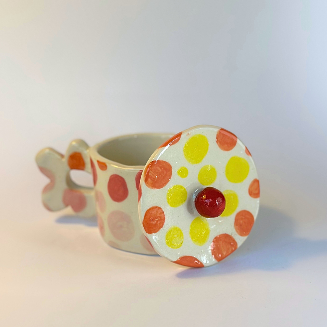 Spring Collection - Colorful Dots Cup with Lid