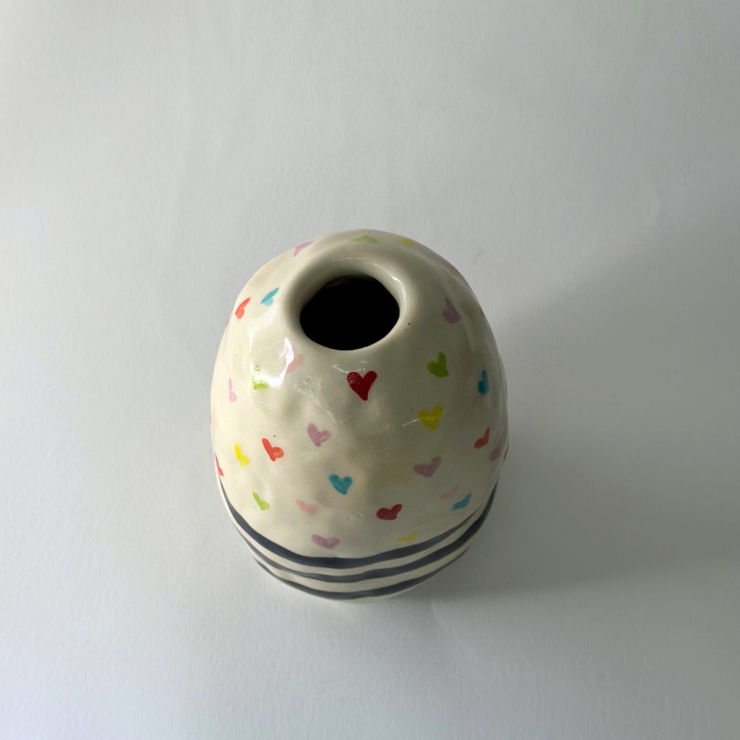 Hearts Collection - Colorful Hearts Vase